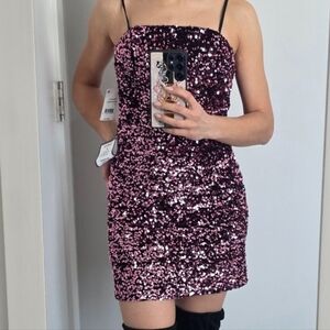 New Midnight Doll Sequin Body Con Dress